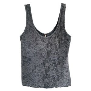 Free People Floral Cotton Lace Tank Top Size Medium